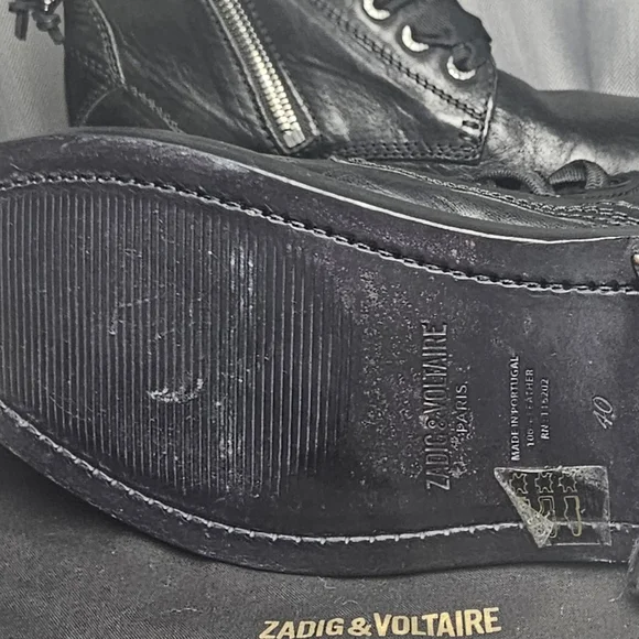 Zadig & Voltaire Laureen Roma Leather Boots New No Box - Size 40